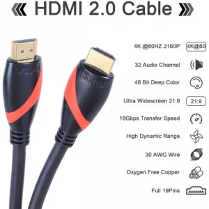 Кабель VCOM HDMI-HDMI Cable 1,8м (CG525D-R-1.8) Кабель VCOM HDMI-HDMI Cable 1,8м (CG525D-R-1.8)