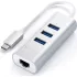 Адаптер Satechi Type-C 2-in-1 USB 3.0 Aluminum 3 Port Hub and Ethernet Port Silver (ST-TC2N1USB31AS) Адаптер Satechi Type-C 2-in-1 USB 3.0 Aluminum 3 Port Hub and Ethernet Port Silver (ST-TC2N1USB31AS)