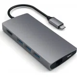Док-станция Satechi Type-C Multi-Port Adapter 4K with Ethernet V2 Grey (ST-TCMA2M)
