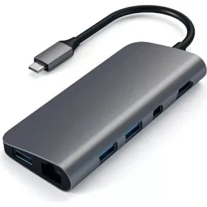 Док-станция Satechi Aluminum Type-C Multimedia Adapter Grey (ST-TCMM8PAM) Док-станция Satechi Aluminum Type-C Multimedia Adapter Grey (ST-TCMM8PAM)