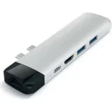 Док-станция Satechi Aluminum Type-C Pro Hub Adapter with Ethernet & 4K HDMI Silver (ST-TCPHES)