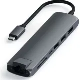 Док-станция Satechi Type-C Slim Multiport with Ethernet Adapter Grey (ST-UCSMA3M)