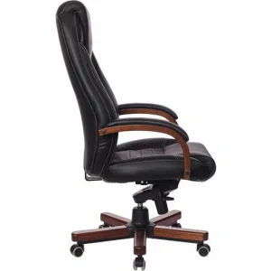 Кресло руководителя Бюрократ T-9923WALNUT черный кожа крестовина металл/дерево Кресло руководителя Бюрократ T-9923WALNUT черный кожа крестовина металл/дерево